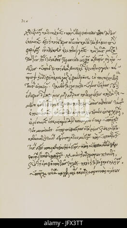 Kopie der anonyme Beschreibung von Athen, aus einer Handschrift des 15. Jahrhunderts sieben Seiten nummeriert 29-32 fünfte Seite - Laborde Léon Emmanuel S - 1854 Stockfoto