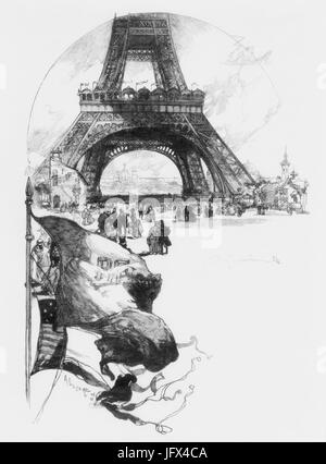 Auguste-Louis Lepère, La Tour Eiffel, 1889 Stockfoto