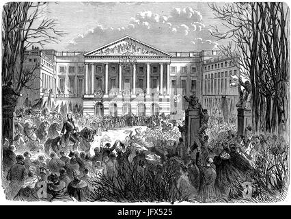 Avènement de Léopold II Devant le Palais De La Nation Stockfoto