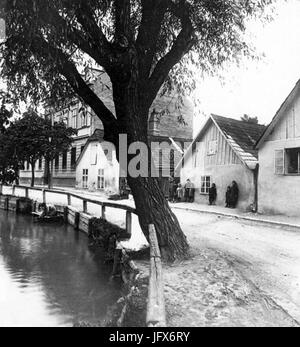 Baden,-Wörthgasse-3,-5,-7-Mühlbach-(1910) Stockfoto