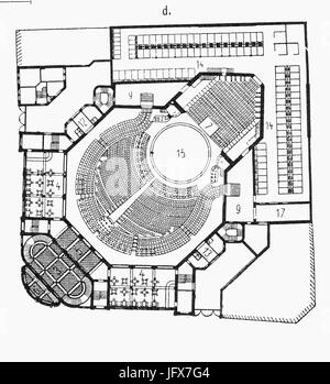 Apollo-Theater Düsseldorf sterben Architektur des XX. Jahrhunderts - Zeitschrift Für moderne Baukunst. Jahrgang 1901; Nr. 37, Grundriss d Nicht Ausgeführter verschafft Stockfoto