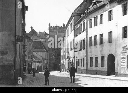 Bautzen Schloßstraße um 1900 Stockfoto