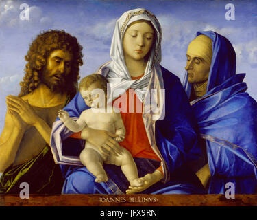 Bellini, Madonna Mit Art, Johannes Dem Täufer Und der Heiligen Elisabeth Stockfoto