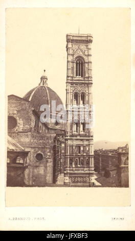 Bernoud Alphonse 281820-188929 - Firenze - Dom - Campanile - 1860 s Stockfoto