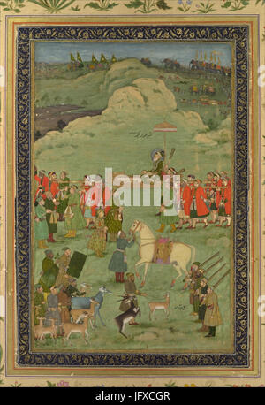 Bhavanidas. Der Kaiser Aurangzeb geweitermacht ein Palanquin ca. 1705-20 Metripolitan Museum der Kunst. Stockfoto