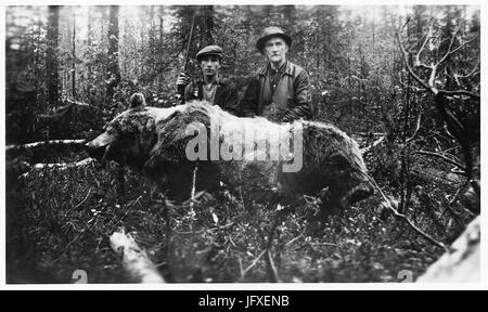 Björnjakt ich Dalarna - Nordiska Museet - NMA.005 36 Stockfoto