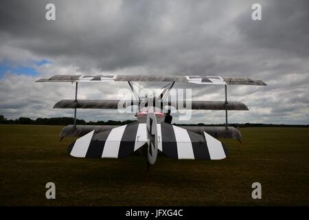 Fokker DR1-Replikat beim 2017 Schwungrad Festival im Bicester Heritage Stockfoto