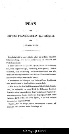 Deutsch Franz Jahrbücher (Ruge Marx) 003 Stockfoto