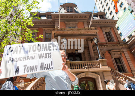 Paul Fitzgerald steht vor The Union League of Philadelphia. Stockfoto