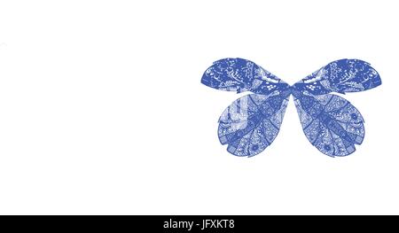 Abstrakte hellen Hintergrund. Vektor-Illustration für Ihr Design. Blaue Muster Schmetterling Zusammensetzung auf weiß. Ein Muster von Hand. Skizze. Stock Vektor