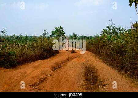 Straße in der Slave Route, Benin Stockfoto