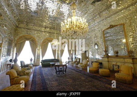 Brilliant Hall (TALAR-E BRELIAN), Golestan Palace, Teheran, Iran Stockfoto