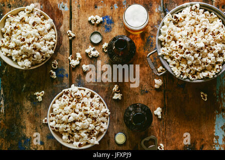 Popcorn und ber Stockfoto