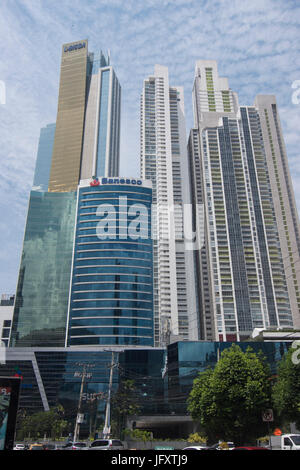 Und banesco Banco General Bank Gebäude Panama City Panama Stockfoto