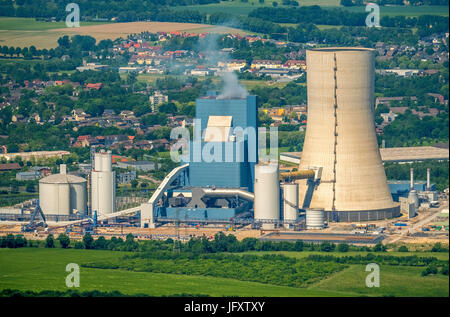 Betreiber von Kraftwerken, Datteln 4 Uniper Kraftwerke GmbH, Kohle-Kraftwerk der neuen Kraftwerks Datteln IV, Termine, Ruhrgebiet, Nordrhein-Westfalen, Stockfoto