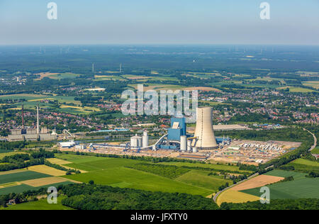 Betreiber von Kraftwerken, Datteln 4 Uniper Kraftwerke GmbH, Kohle-Kraftwerk der neuen Kraftwerks Datteln IV, Termine, Ruhrgebiet, Nordrhein-Westfalen, Stockfoto