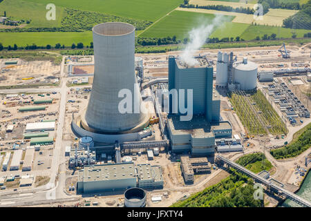 Betreiber von Kraftwerken, Datteln 4 Uniper Kraftwerke GmbH, Kohle-Kraftwerk der neuen Kraftwerks Datteln IV, Termine, Ruhrgebiet, Nordrhein-Westfalen, Stockfoto