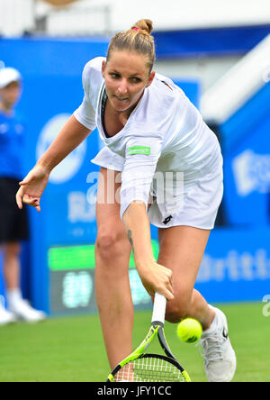 Kristyna Pliskova (Tschechisch) spielen bei den Aegon International 2017, Eastbourne Stockfoto