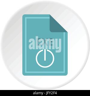 Datei EXE-Symbol Kreis Stock Vektor