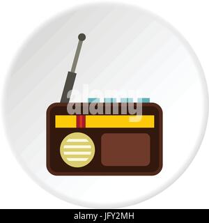 Retro-Radio-Symbol Kreis Stock Vektor