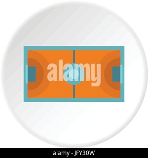 Futsal oder Hallenfußball Feld Symbol Kreis Stock Vektor