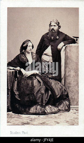 Disderi, Adolphe Eugène (1819-1890) - Borbone, Carlo di Principe di Capua (1811-1862) e Penelope Smyth (1826-1882), Contessa di Mascali Stockfoto