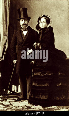 Disderi, Adolphe Eugène (1819-1890) - französischen Kaiser Napoléon III und seiner Frau Eugenie - 1865 Stockfoto