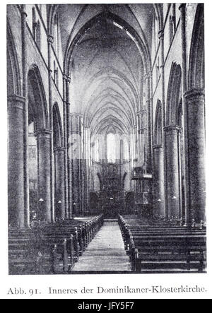 Dominikanerkloster eine der Herzogstraße in Düsseldorf, 1867 Bis 1887, Dombaumeister Friedrich von Schmidt aus Wien, Inneres der Dominikaner-Klosterkirche Stockfoto