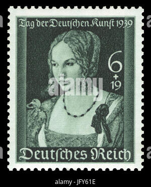 DR 1939 700-Tag der Deutschen Kunst, Junge Venezianerin von Albrecht Dürer Stockfoto