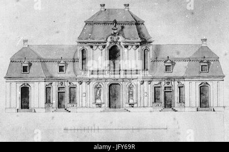 Dresden Palais des Grafen Heinrich von Brühl Später des Grafen Camillo Marcolini Johann Christoph Knöffel Hofseite Wildhunden um 1750 Stockfoto