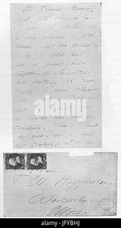 Emily Dickinson´s Brief über ihre Liebe Stockfoto