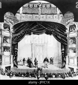 Gravur premiere Don Pasquale am Théâtre Italien 1843 - La Fenice 2002 programma di Sala p88 Stockfoto