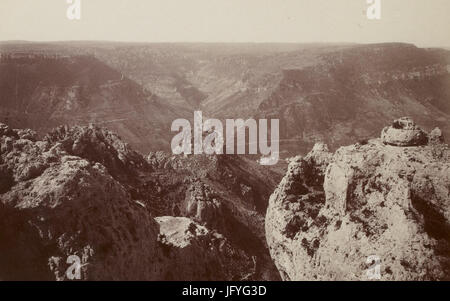 Ausflug Dans la Région des Causses (1892).f61.cropped.Gorges De La Jonte, Ausflug au-Dessus des Falaises du Rozier-Peyreleau Stockfoto