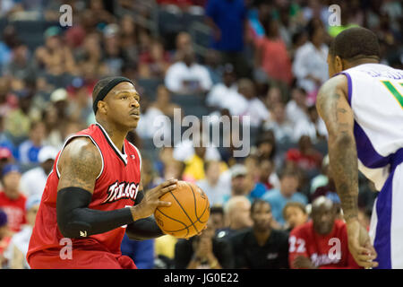 Woche #2 BIG 3 Basketball Turnier Vitrinen Charlotte, NC-Spectrum Center. Stockfoto