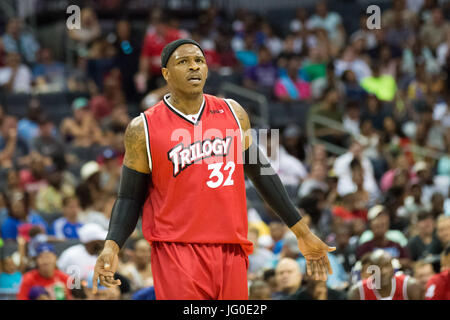 Woche #2 BIG 3 Basketball Turnier Vitrinen Charlotte, NC-Spectrum Center. Stockfoto