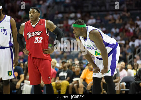 Woche #2 BIG 3 Basketball Turnier Vitrinen Charlotte, NC-Spectrum Center. Stockfoto