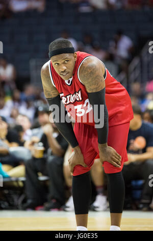 Woche #2 BIG 3 Basketball Turnier Vitrinen Charlotte, NC-Spectrum Center. Stockfoto