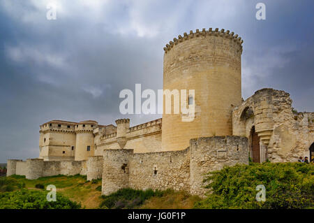 Schloss-Palast der Herzöge von Alburquerque in Cuellar., Valladolid Provinz Castilla y Leon, Spanien Stockfoto