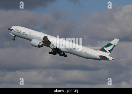 CATHAY PACIFIC BOEING777 Stockfoto