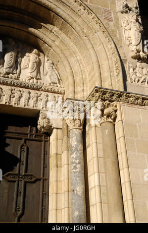 Detail der Tür des Saint-Sernin, Toulouse, Frankreich Stockfoto