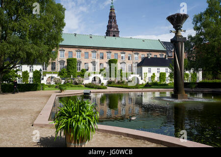 Bibliothek Garten, Slotsholmen, Copenhagen Stockfoto