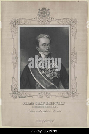 Franz Anton von Kolowrat-Liebsteinsky (1778-1861) Gravur Stockfoto