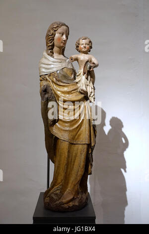 Friesentor Madonna (so genannte), Köln, c. 1370-1380, Walnuss, Polychrome - Museum Schnütgen - Köln, Deutschland - DSC09998 Stockfoto