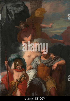 Gérard de Lairesse - Mercurius Gelast Calypso Om Odysseus Te laten Vertrekken Stockfoto