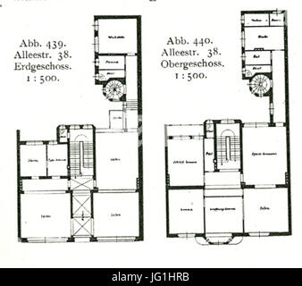Geschäfts-Und Wohnhaus Alleestraße 38 28heute-Heinrich-Heine-Allee29 Düsseldorf Grundriss Erbaut vor 1904 Architekt Philipp Fischer Bauherr P. J. Stübben Stockfoto
