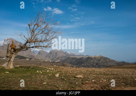 Der Berg Dorf Amadiya inmitten von den hohen Bergen des Irak-Kurdistan Stockfoto