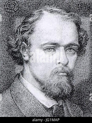 Dante Gabriel Rossetti - Selbstporträt 28187029 Stockfoto