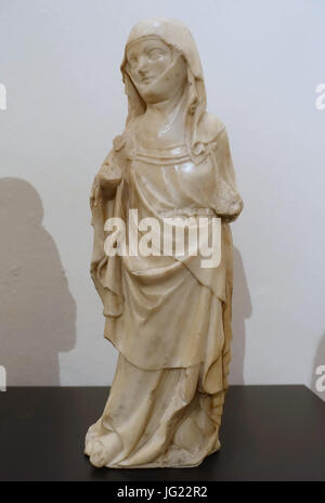 Einzelne Figuren aus dem Hochaltar des Kölner Doms, 5, Köln, c. 1310-1320, Carrara Marmor - Museum Schnütgen - Köln, Deutschland - DSC00024 Stockfoto
