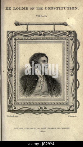 Jean-Louis de Lolme aus dem britischen Schriftsteller (1819-1821) Stockfoto