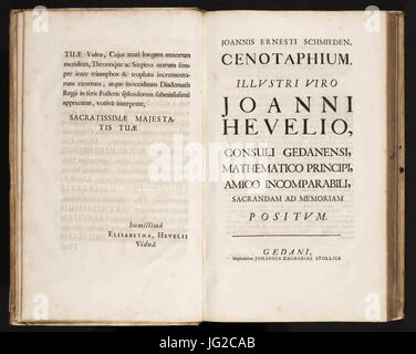 Johannes Hevelius - Prodromus Astronomia - Volume III Firmamentum Sobiescianum Sive Uranographia - Introduzione Stockfoto